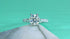 18k White Gold Brilliant Round Cut Moissanite Half Pave Engagement Ring Arabella